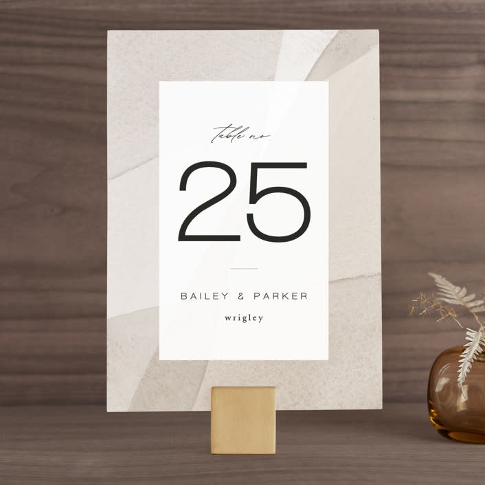 "Gossamer" - Table Numbers in Sandstone by Kate Ahn - Front
