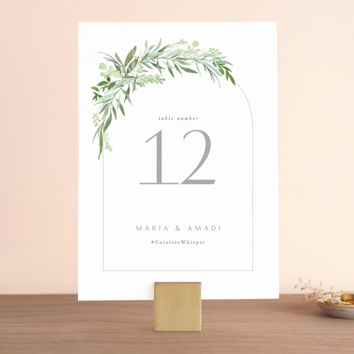 "I do" - Table Numbers in Fern by Creo Study - Front