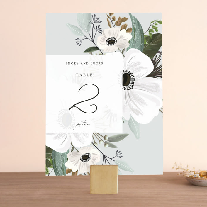 "Inverness" - Table Numbers in Pistachio by Nicole Whiddon - Front
