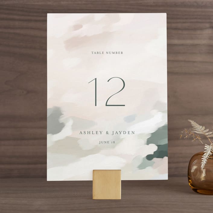 "Vista" - Table Numbers in Forest by Melanie Severin - Front