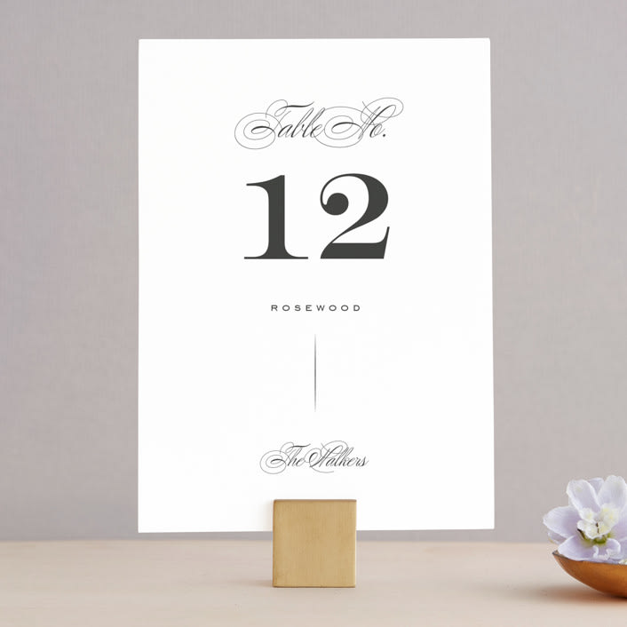 "Vow" - Table Numbers in Tuxedo by Leah Bisch - Front