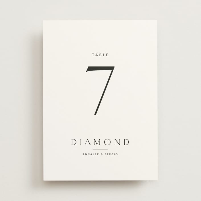 "Rhythmic" - Table Numbers in Simply White by Jennifer Postorino - Front