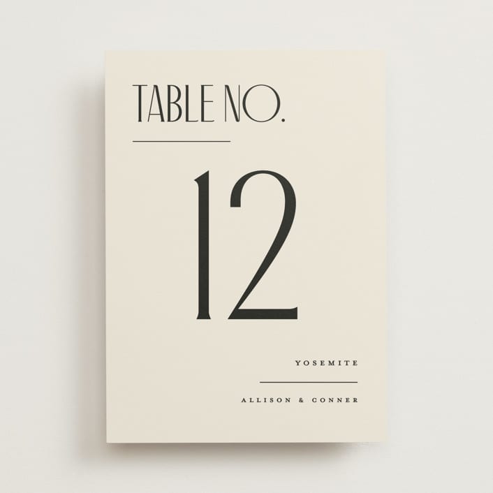 "All Type" - Table Numbers in Daydream by Pixel and Hank - Front