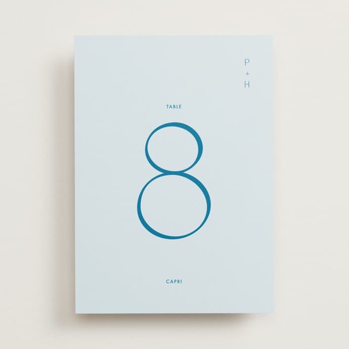 "Juniper" - Table Numbers in Capri by Blustery August - Front
