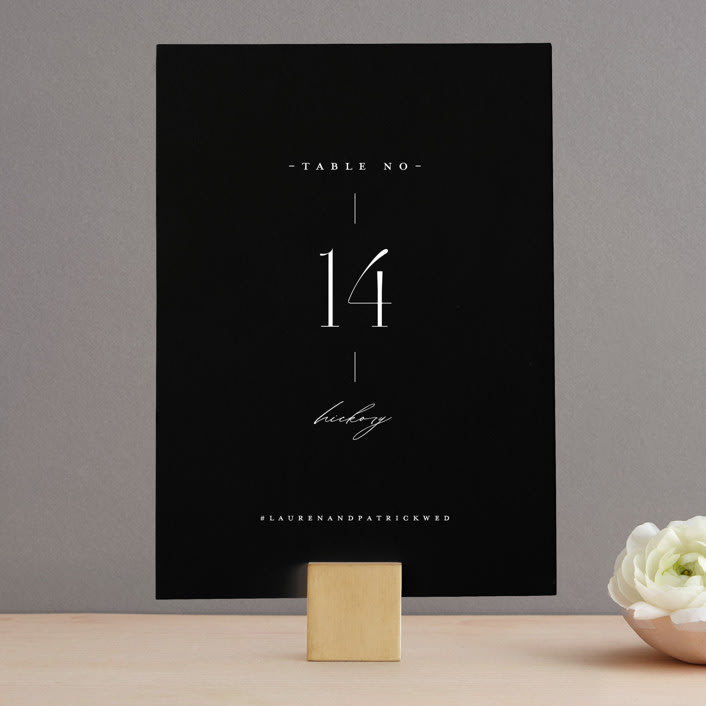 "Modern Type" - Table Numbers in Moon by Heather Cairl - Front
