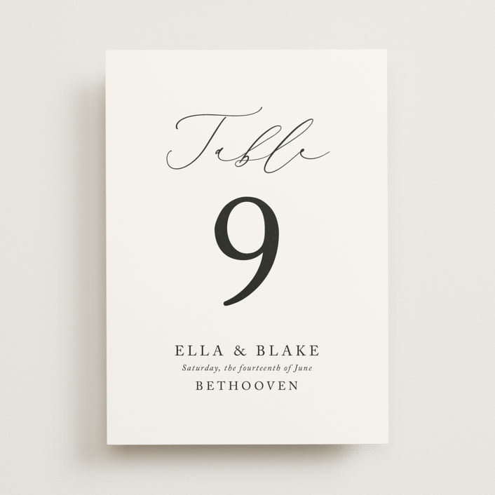 "Breathe" - Table Numbers in Linen by Jennifer Postorino - Front