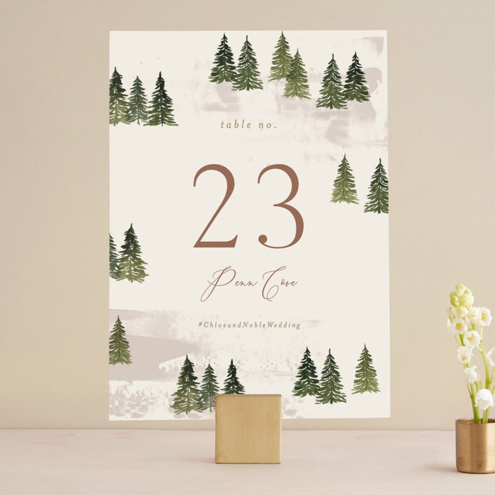 "Into the Forest" - Table Numbers in Cream by Alethea and Ruth - Front