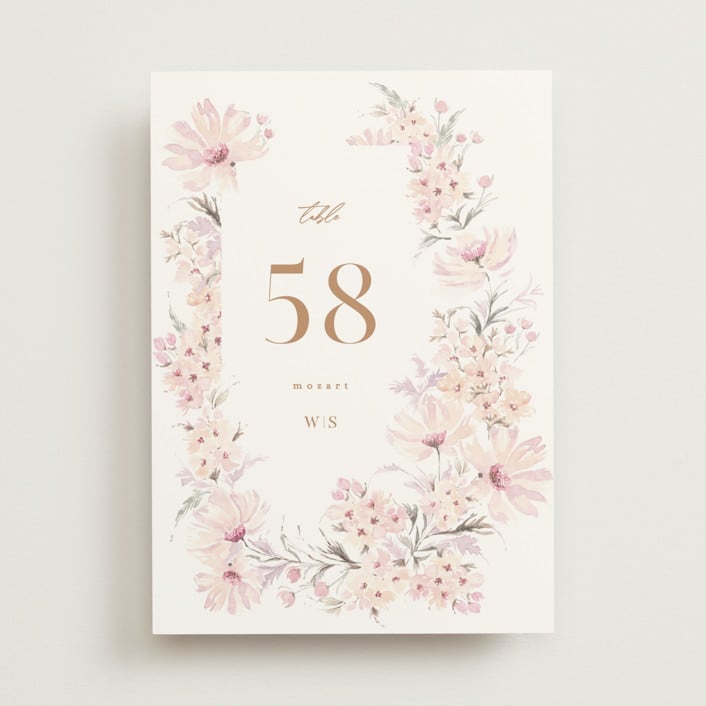"kosmos" - Table Numbers in Cotton Candy by Phrosné Barwood - Front
