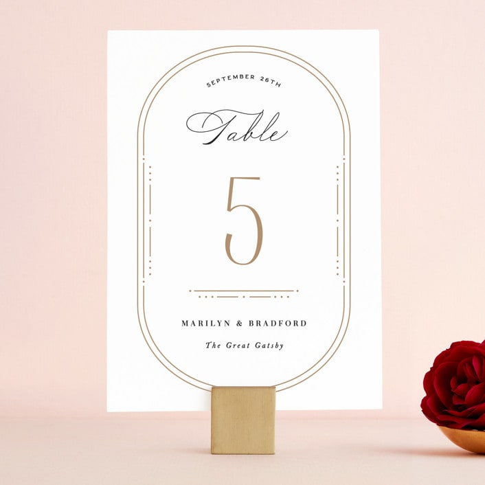 "Encapsulated" - Table Numbers in Black Tie by Hooray Creative - Front