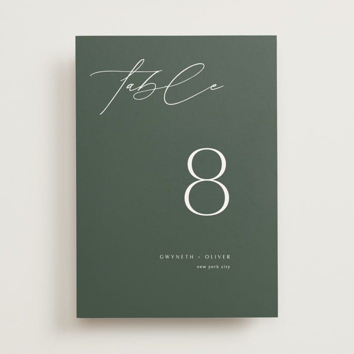 "Flip" - Table Numbers in Forest by Kelly Schmidt - Front