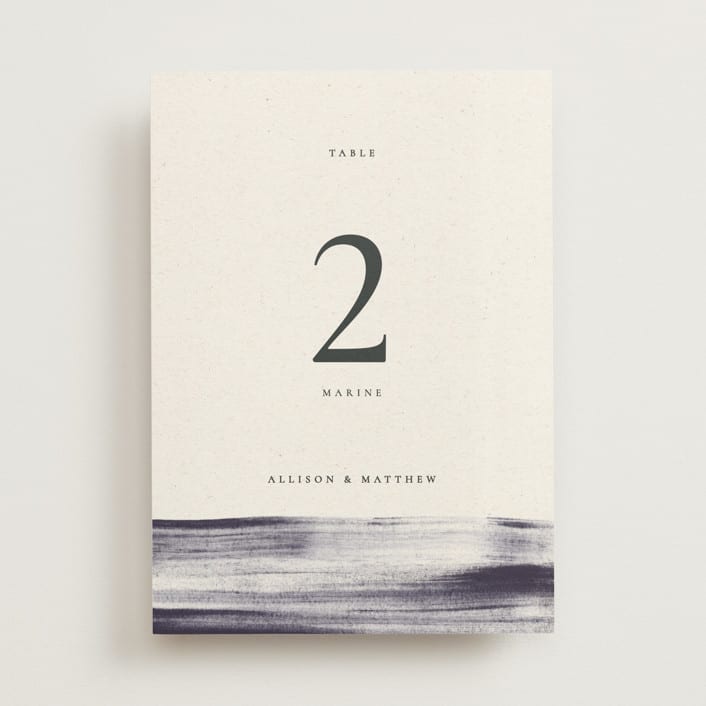 "Stillness" - Table Numbers in Horizon by Sumak Studio - Front