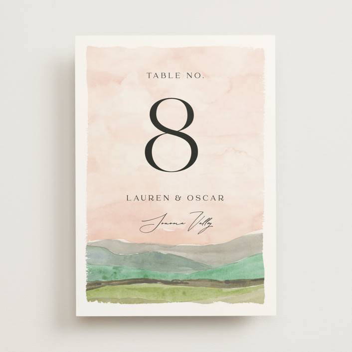 "Countryside" - Table Numbers in Northern by Pixel and Hank - Front
