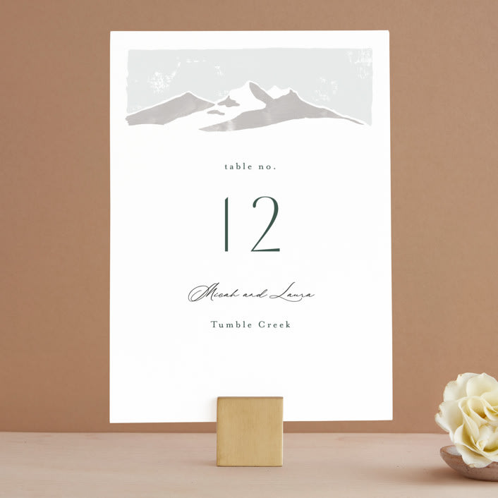 "Foothills" - Table Numbers in Grass by Alethea and Ruth - Front