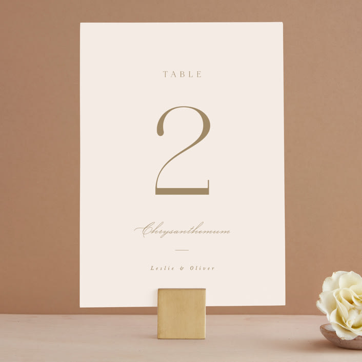 "Understated Elegance" - Table Numbers in Buttercream by Brandy Folse - Front