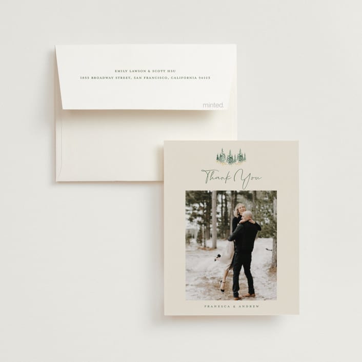 "Miniature Mountainscape" - Wedding Thank You Cards in Summer by Petra Kern - Front