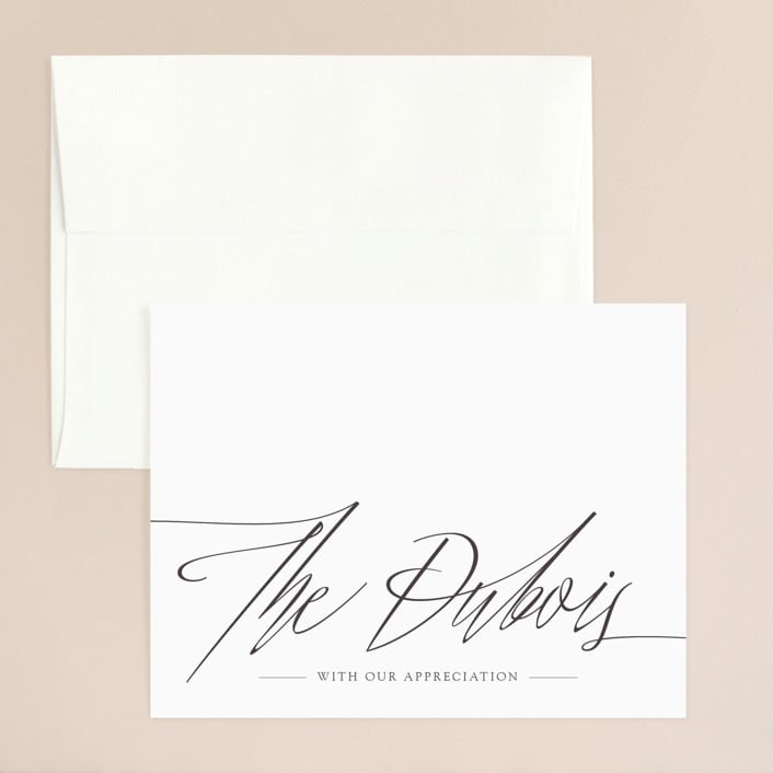 "Opulence" - Wedding Thank You Cards in Snow Caps by Design Lotus - Front