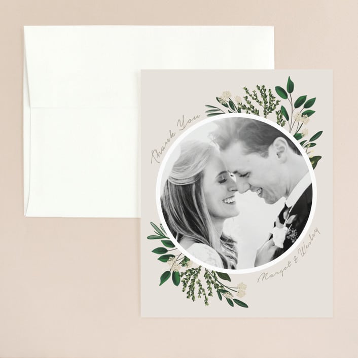 "Watermark" - Wedding Thank You Cards in Cypress by Kaydi Bishop - Front