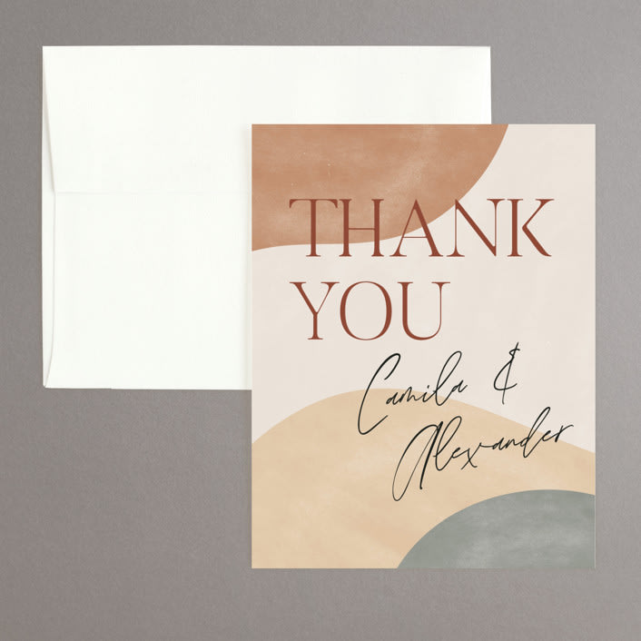 "Surface" - Wedding Thank You Cards in West by Pixel and Hank - Front