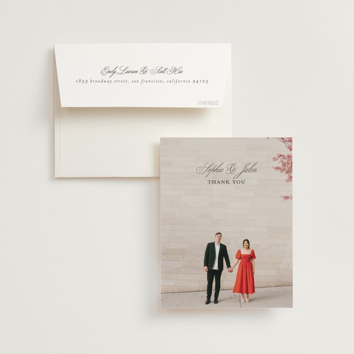 "From This Moment On" - Wedding Thank You Cards in Classique by Design Lotus - Front