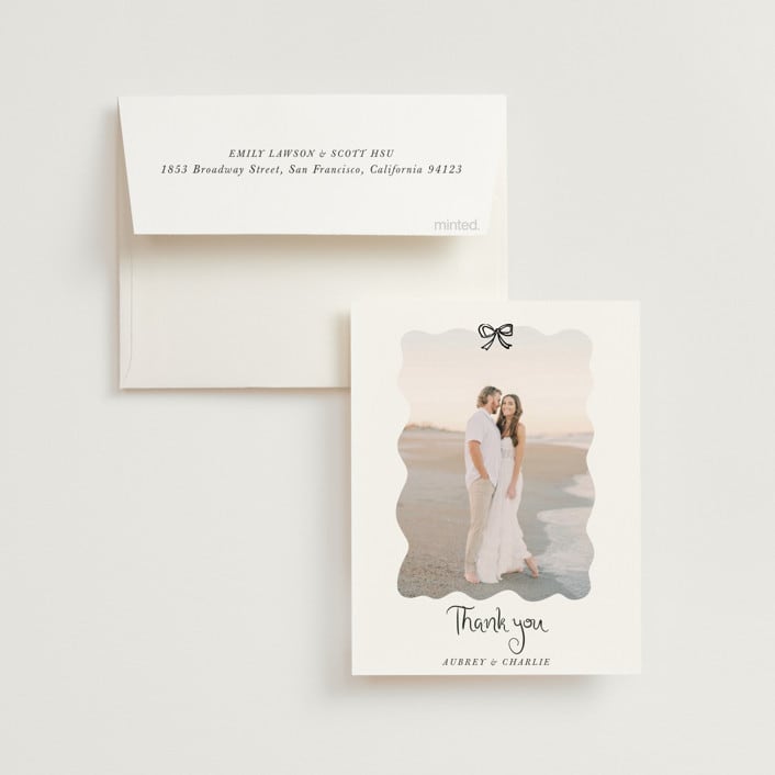 "quirky fun" - Wedding Thank You Cards in Tuxedo by Cass Loh - Front