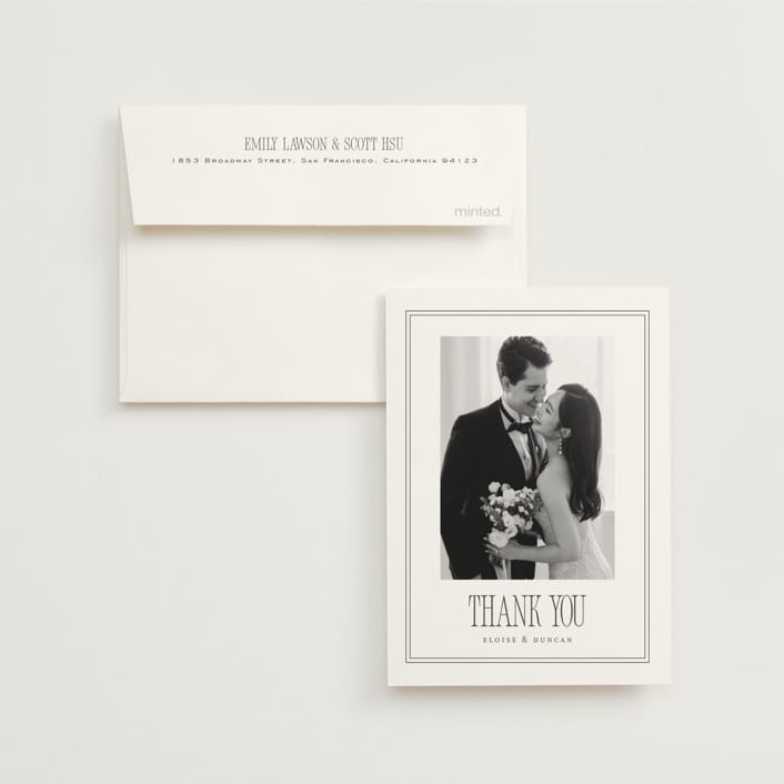 "ris al’amande" - Wedding Thank You Cards in Sugar by chocomocacino - Front