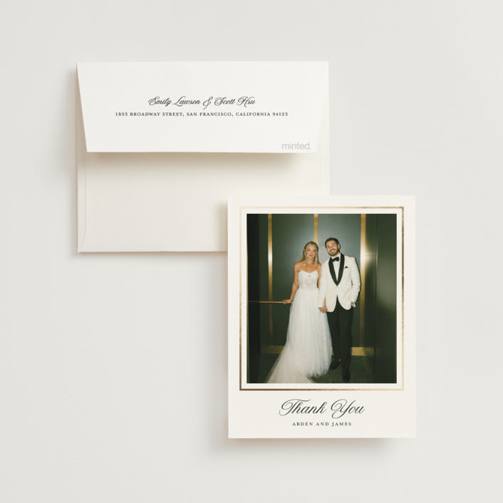 "Opulence" - Wedding Thank You Cards in Pearl by Stacey Meacham - Front