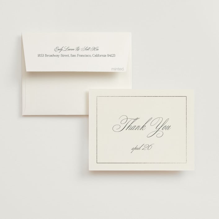 "toulomotiri" - Wedding Thank You Cards in Sugar by chocomocacino - Front