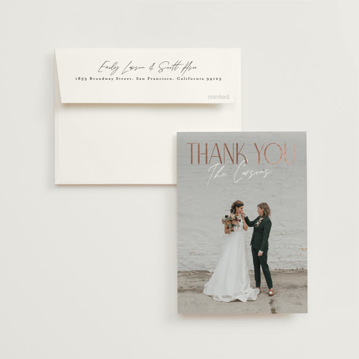 "Together" - Wedding Thank You Cards in Cream Puff by Pixel and Hank - Front