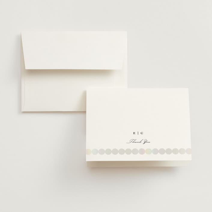 "Pearls" - Gloss-Press® Thank You Cards in Silk by mo kelley - Front