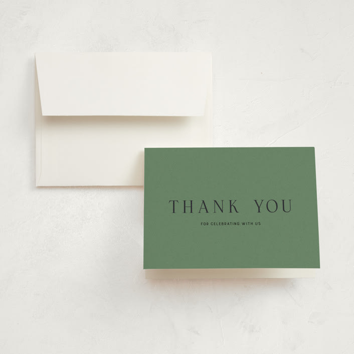 "Party Check" - Party Thank You Cards in Pear by Erin Kessler - Front
