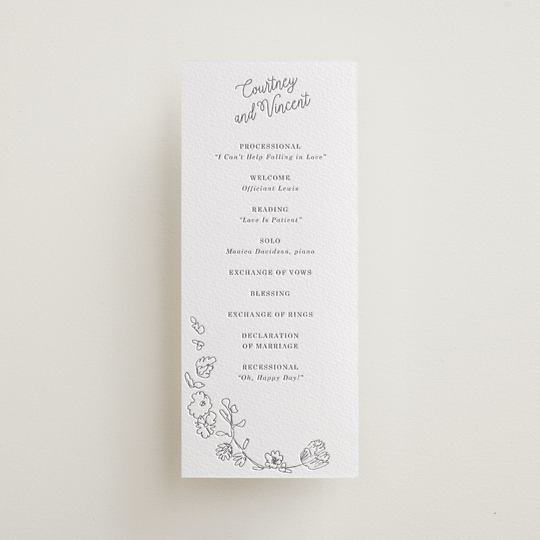 "Note" - Letterpress Long Programs in Gravel by Baumbirdy - Front