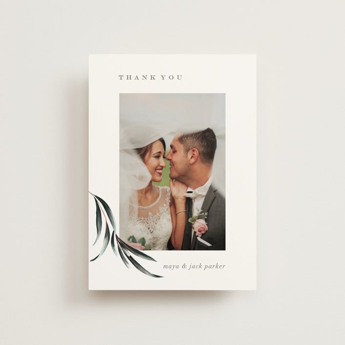 "Maya Rustica" - Wedding Thank You Postcards in Rose by Petra Kern - Front