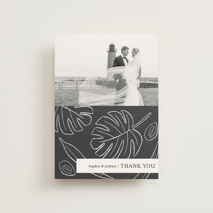 "Crescendo" - Wedding Thank You Postcards in Snow by Griffinbell Paper Co. - Front