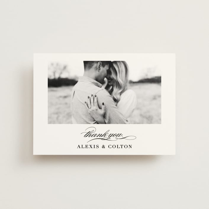 "Charming" - Wedding Thank You Postcards in Pearl by AK Graphics - Front