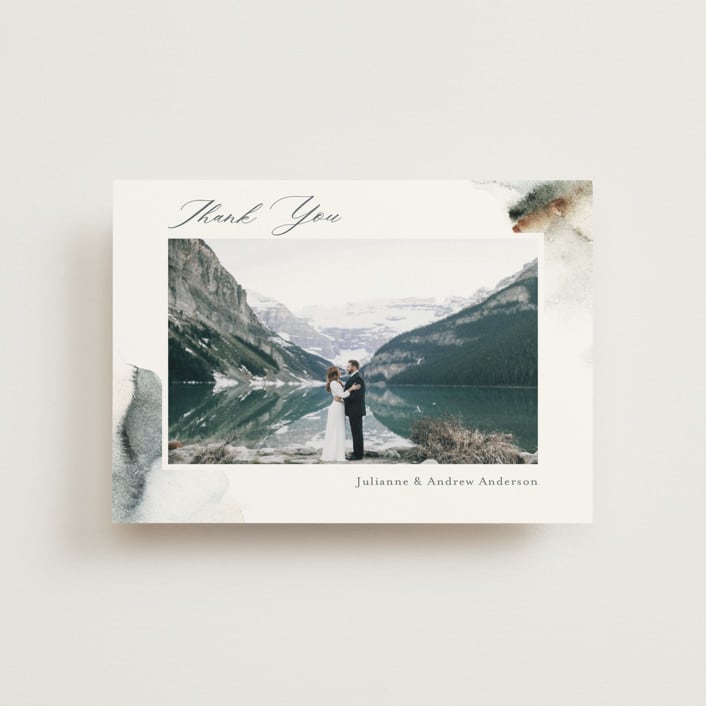 "Grand Escape" - Wedding Thank You Postcards in Stone by Petra Kern - Front