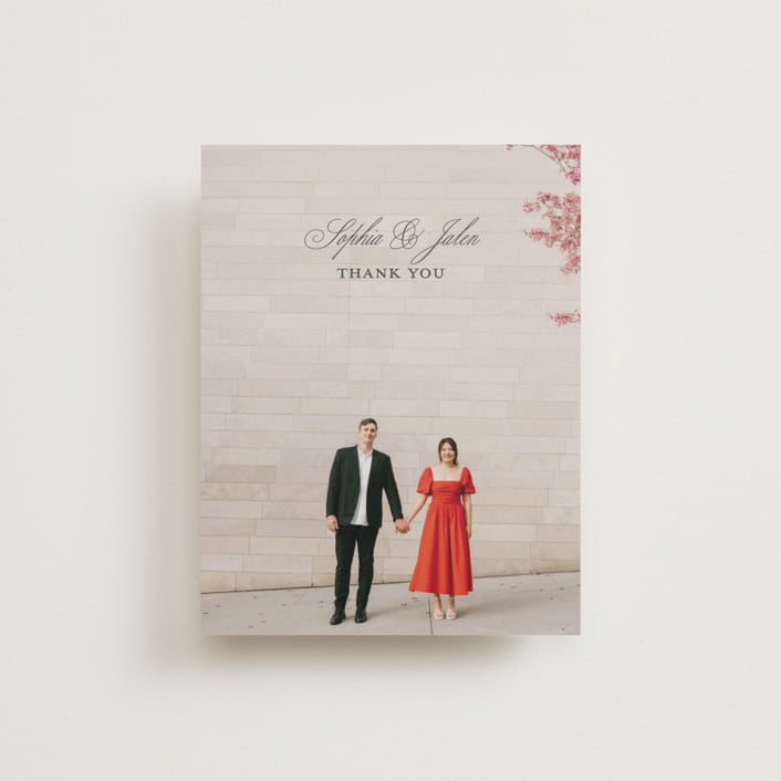 "From This Moment On" - Wedding Thank You Postcards in Classique by Design Lotus - Front