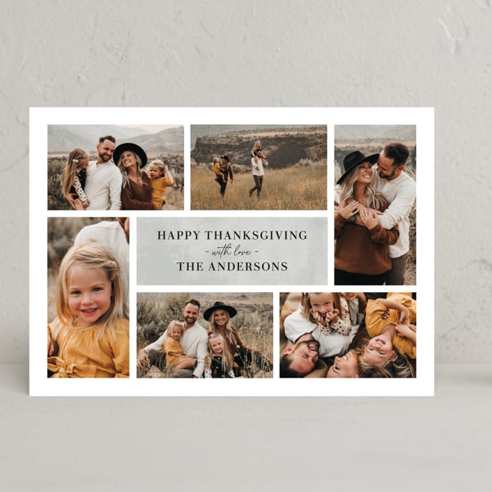 "Tiled Thanksgiving" - Thanksgiving Cards in Stone by Janean Hinger - Front