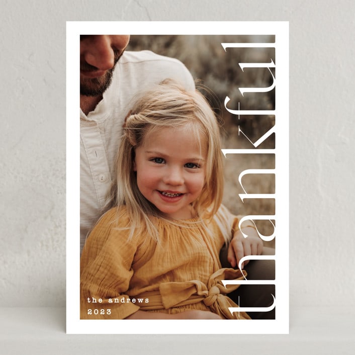 "thankful side" - Thanksgiving Cards in Milk by Liz Conley - Front