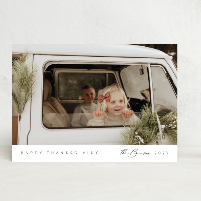 "Minimal Edge" - Thanksgiving Cards in Cloud by Nicole Walsh - Front
