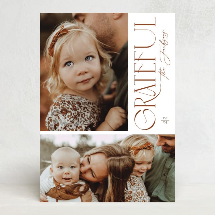 "Grateful Gallery" - Thanksgiving Cards in Acorn by Brittany Braithwaite - Front