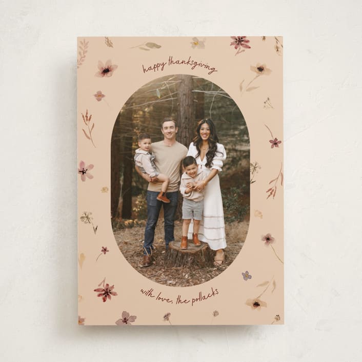 "Wildflower" - Thanksgiving Cards in Chai by Jenna Holcomb - Front