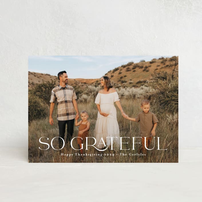 "Gracious" - Thanksgiving Cards in Salt by Mary Kay Garttmeier - Front