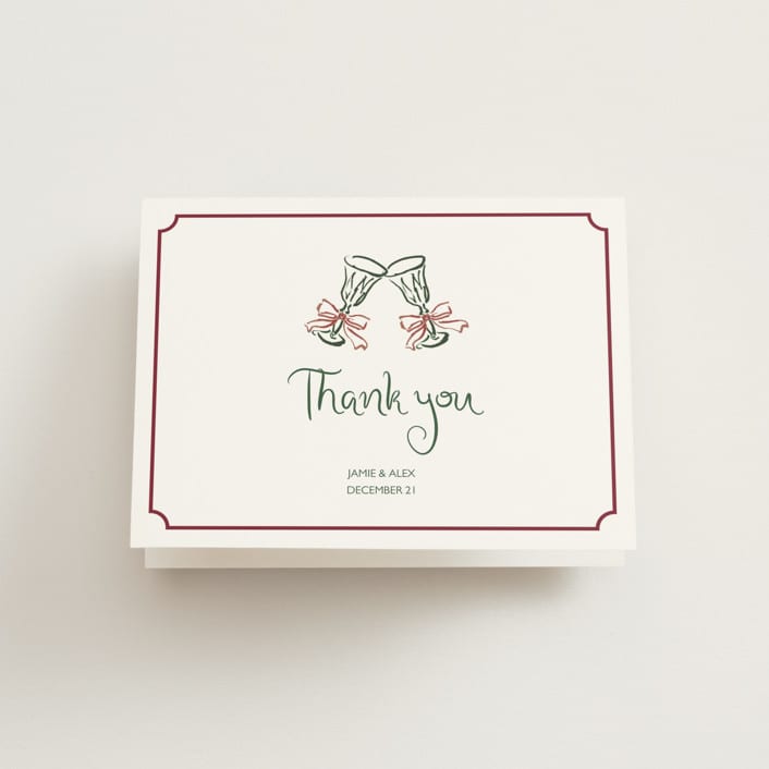 "Holidays ink doodles" - Wedding Thank You Cards in Enchanted Holiday by Cass Loh - Front