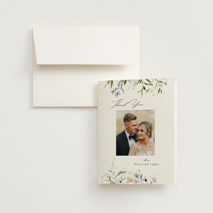 "Fleur" - Wedding Thank You Cards in Lily by Everett Paper Goods - Front