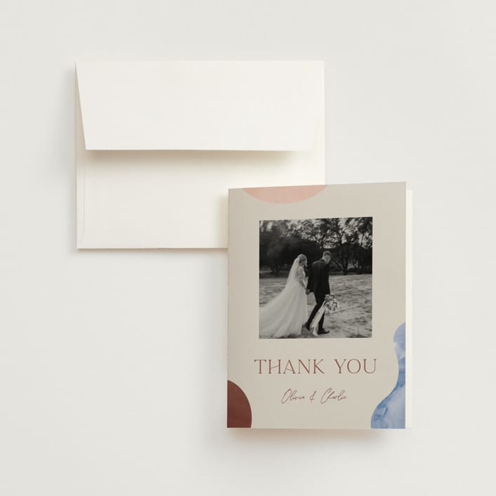 "Deconstruct" - Wedding Thank You Cards in Coastal by Pixel and Hank - Front