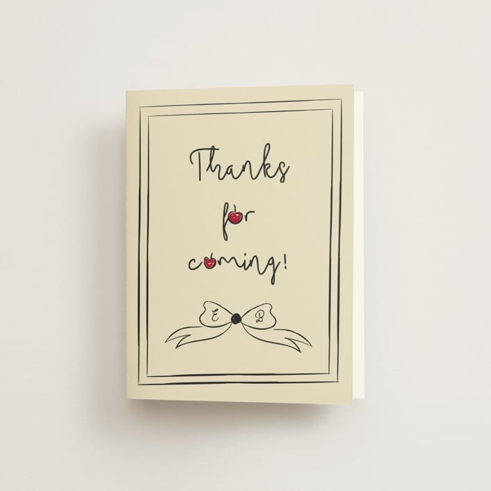 "Modern Love" - Wedding Thank You Cards in Champagne by Helena Vitto - Front
