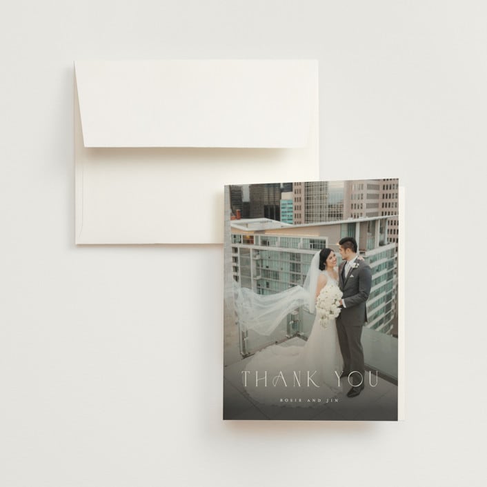 "ataraxia" - Wedding Thank You Cards in Ivory by Anastasia Makarova - Front