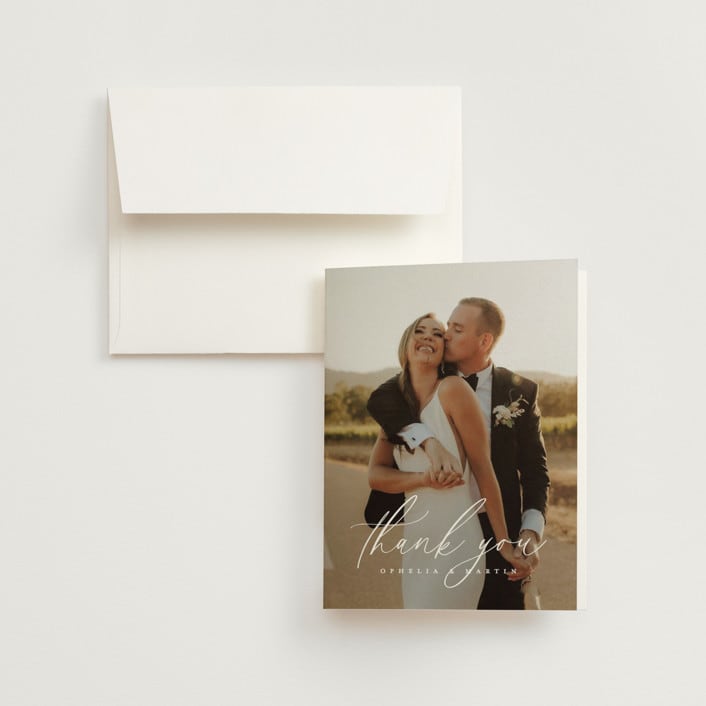 "Ophelia" - Wedding Thank You Cards in Spring by Kelly Schmidt - Front
