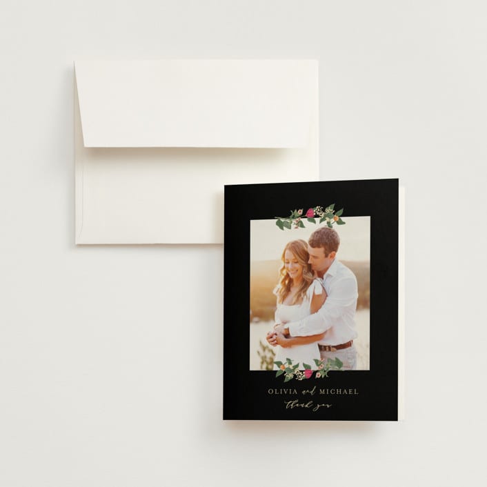 "Meadow Love" - Wedding Thank You Cards in Azalea by Susan Moyal - Front