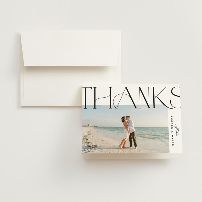 "Numerical" - Wedding Thank You Cards in Lily by Owl and Toad - Front